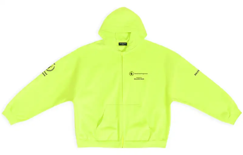 Balenciaga X WFP FW22 Sweatshirt Loose Fit Men's Neon Yellow