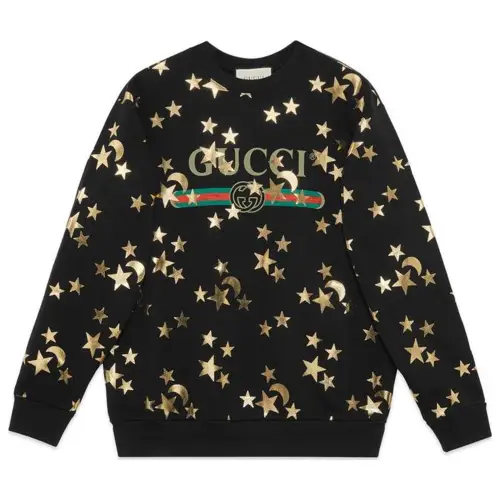 GUCCI Sweatshirts Unisex Black Crew Neck Moderate Other