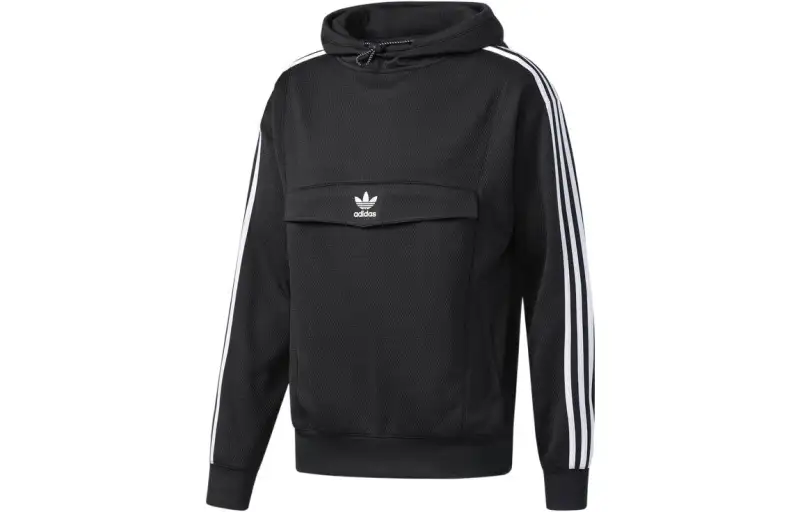 Adidas Originals Sweatshirts Men's Black Hooded Moderate