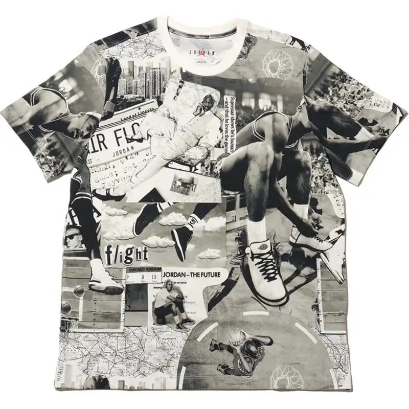 Jordan BRAND SS24 T Shirt Unisex Gray White