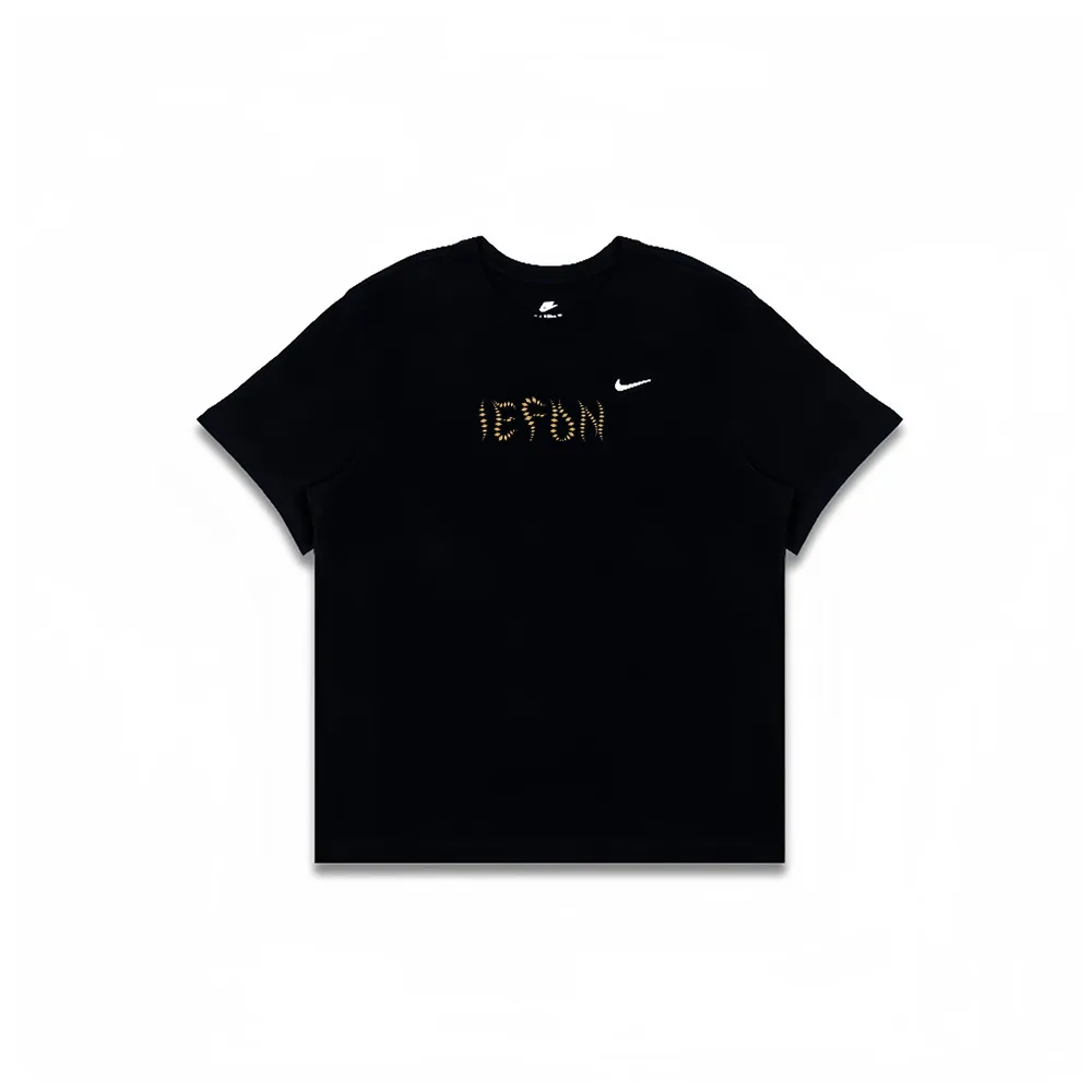 Nike T-Shirts Men's Black Crew Neck Moderate Straight Fit