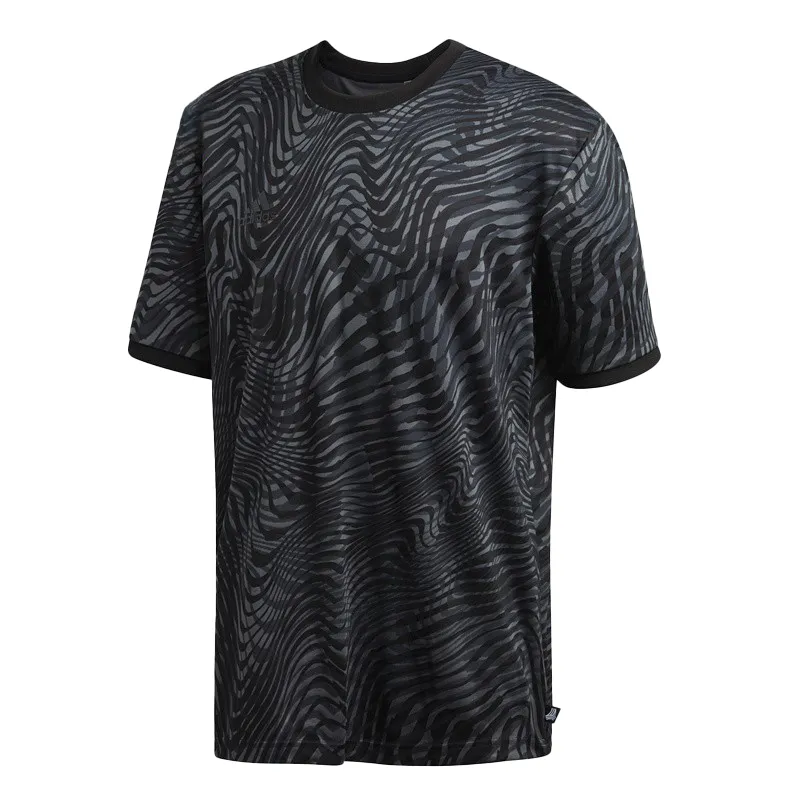 Adidas T-Shirts Men's Black Crew Neck Moderate