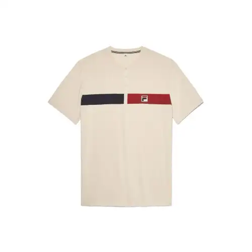 FILA T Shirts Unisex Beige Crew Neck