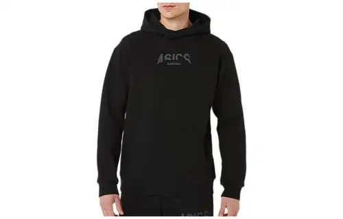 ASICS Sweatshirts Unisex Black Hooded Moderate Regular