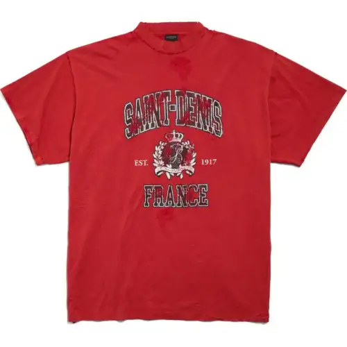 Balenciaga T Shirt Regular Unisex Red