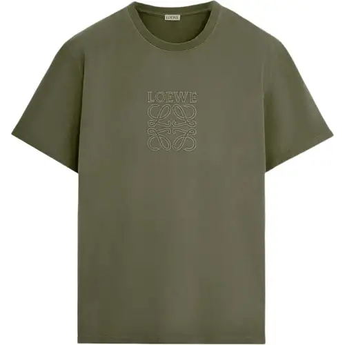 LOEWE Anagram Embroidered Crew Neck T Shirt