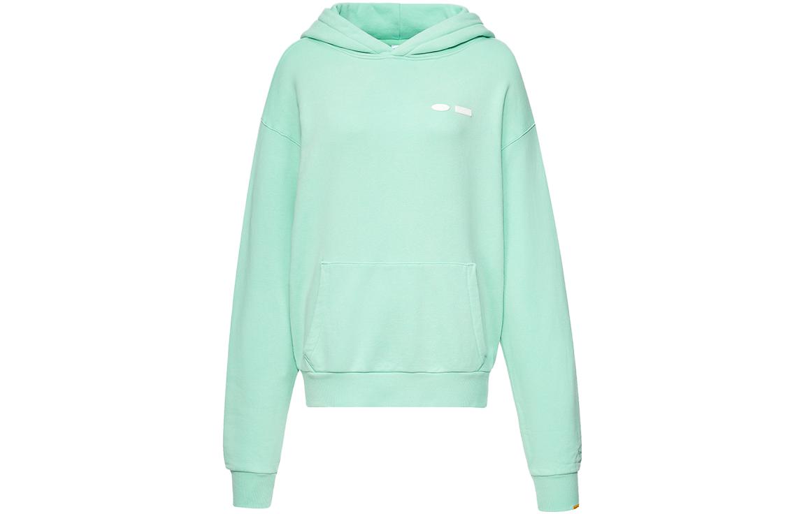 Reebok Reebok x Randomevent joint solid color hooded pullover sweatshirt for men and women, green