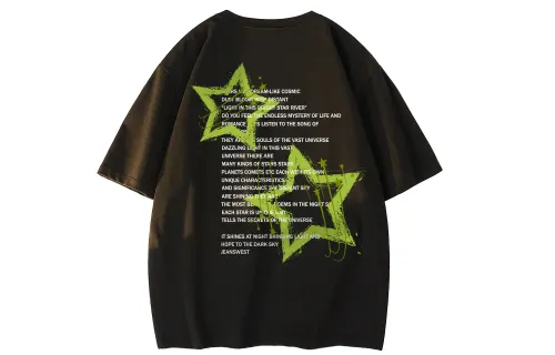 JEANSWEST T Shirts Unisex Crew Neck Thin Straight Fit