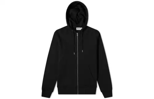 KENZO Sweatshirts Men's Black Hooded Moderate Cardigan