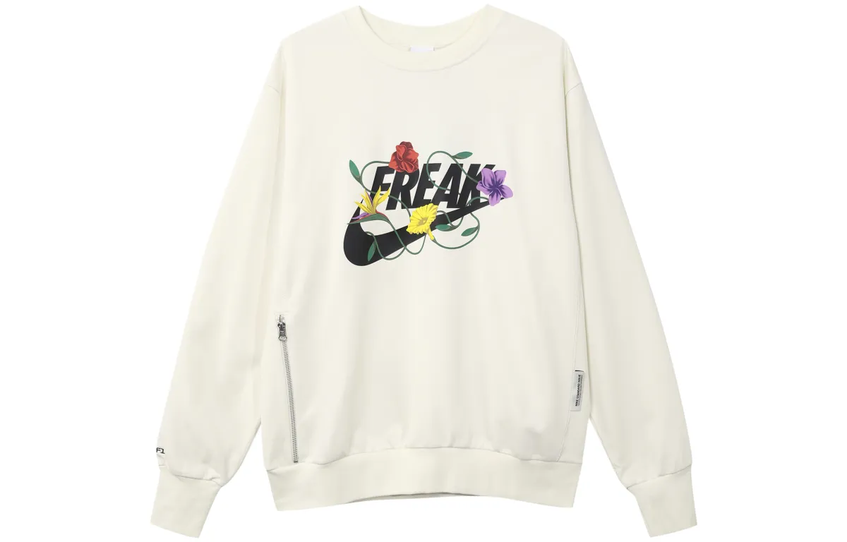 Nike Sweatshirts Men's Ecru Crew Neck Moderate
