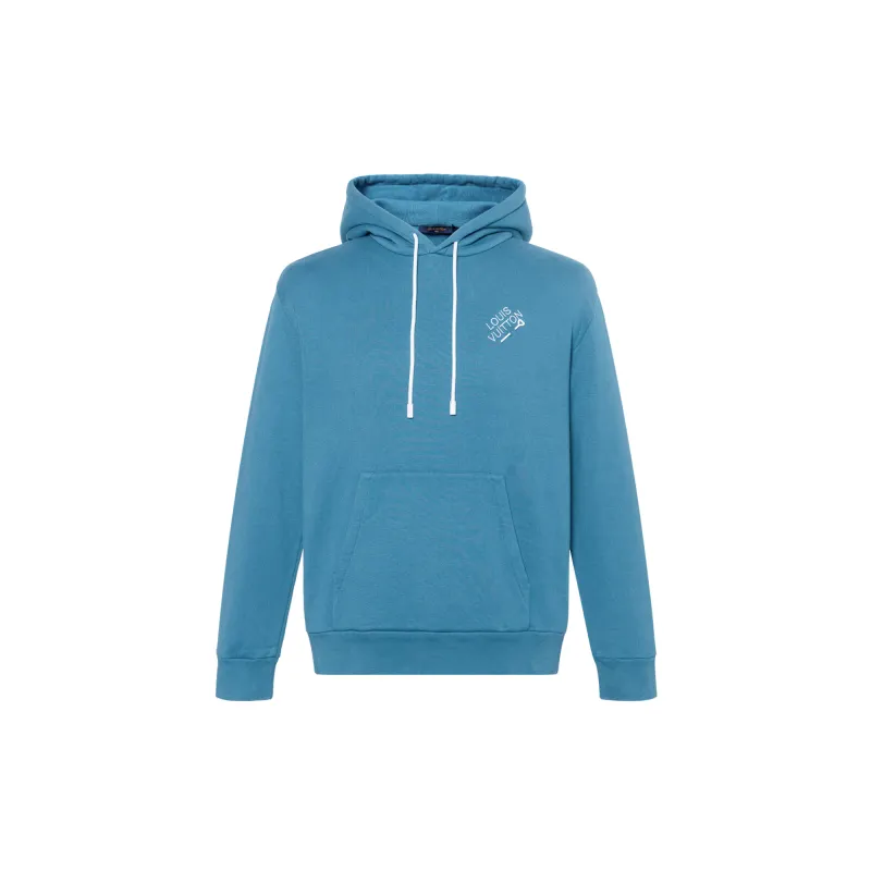 Louis Vuitton 2010s logo-embroidered cotton hoodie