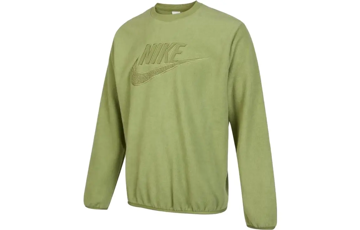 Nike Sweatshirts Men's Green Crew Neck Thickened Other