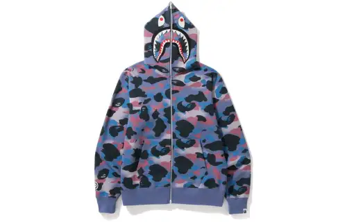 Bape Grid Camo Shark Full Zip Hoodie