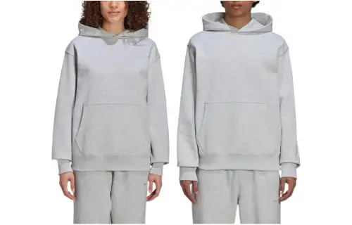 Adidas Originals Sweatshirts Unisex Light Heather Gray Hooded Moderate Regular