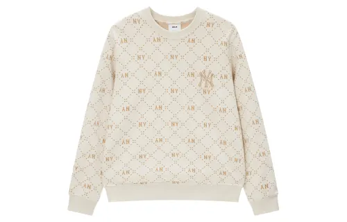MLB Sweatshirts Unisex Cream Crew Neck Moderate Other
