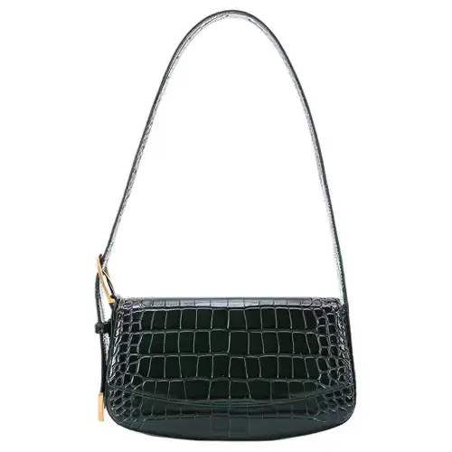 Balenciaga Cow Leather Handbag, Shoulder Bag Women's Dark Green