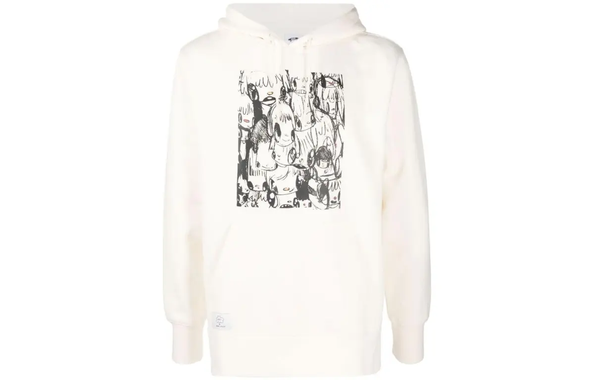Vans X Javier Calleja Sweatshirts Men's White Hooded Moderate Straight Fit