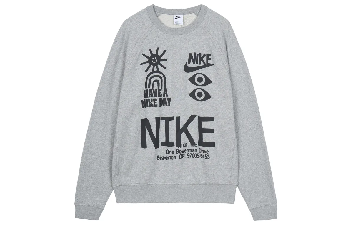 Nike Sweatshirts Men's Gray Crew Neck Moderate Other