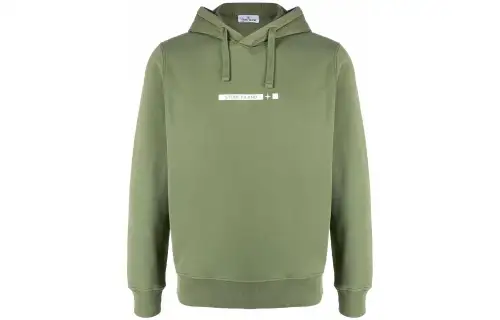 STONE ISLAND Sweatshirts Men's Green Hooded Moderate Regular