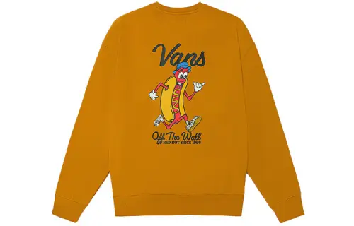 Vans Sweatshirts Unisex Yellow Crew Neck Moderate