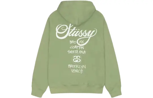 Stussy World Tour Zip Hoodie Navy