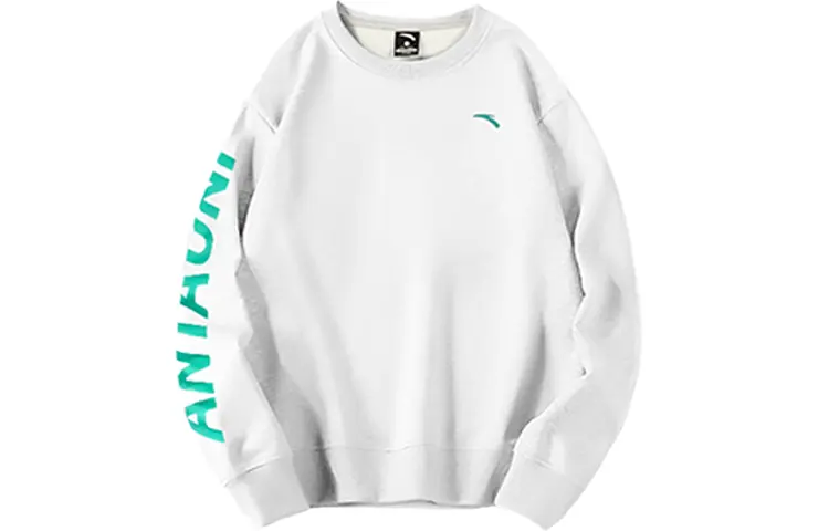 ANTA Sweatshirts Unisex White Crew Neck Moderate Regular
