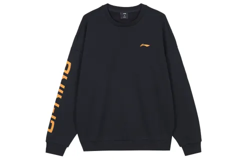 Li Ning Sweatshirts Unisex Black Crew Neck Moderate Other