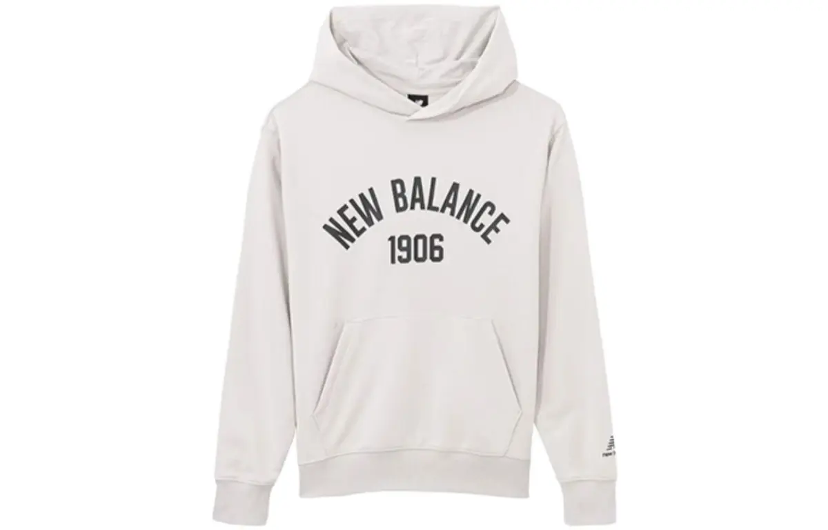 New Balance Sweatshirts Men's Light Gray Hooded Moderate Regular