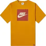 Nike T Shirts Men's Gold Crew Neck Moderate Straight Fit