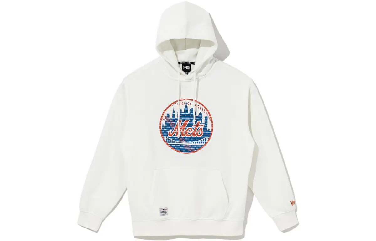 New Era Sweatshirts Men's White Hooded (Non-detachable) Moderate Straight Fit