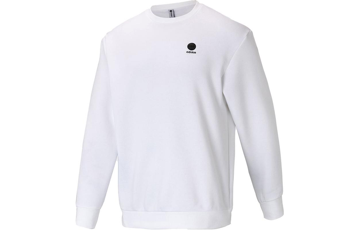 Adidas Neo Sweatshirts Men's White Crew Neck Moderate Other