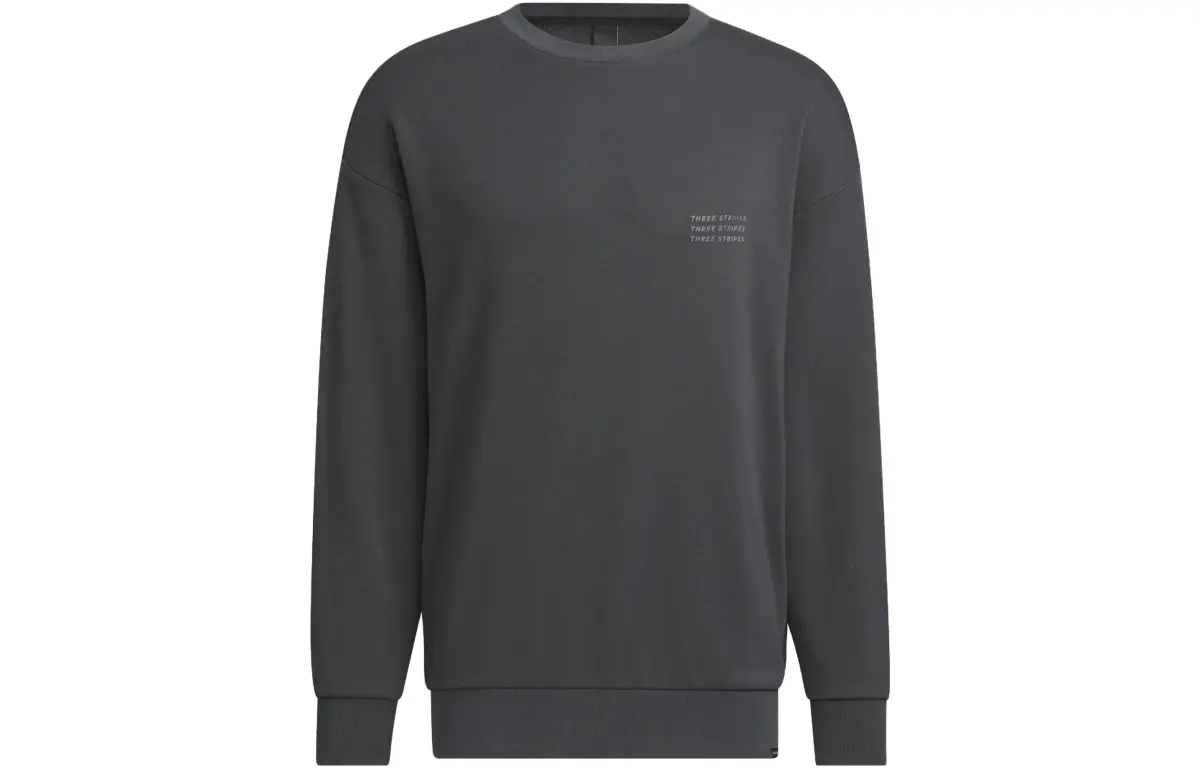 Adidas Sweatshirts Men's Black Crew Neck Moderate Regular