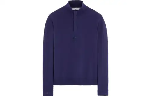 STONE ISLAND Sweatshirts Men's Royal Blue Stand Collar Moderate