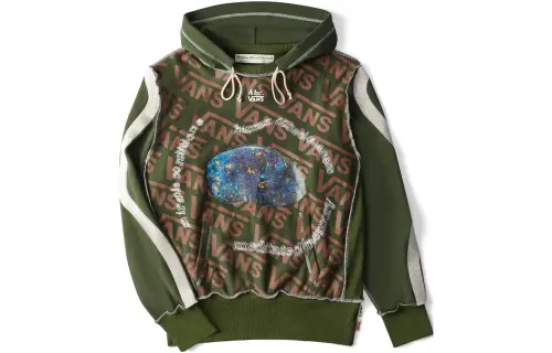 Vans Sweatshirts Unisex Green Hooded Moderate Other
