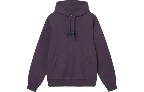 Stussy Sweatshirts Men's Purple Hooded Moderate Regular