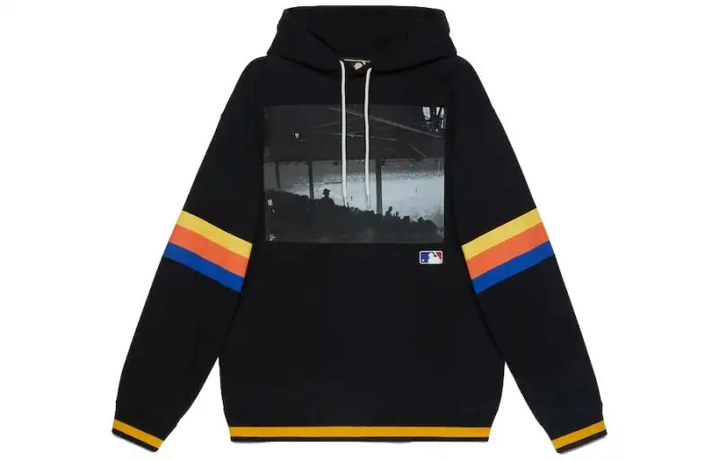 GUCCI Sweatshirts Men's Black Hooded Moderate Regular