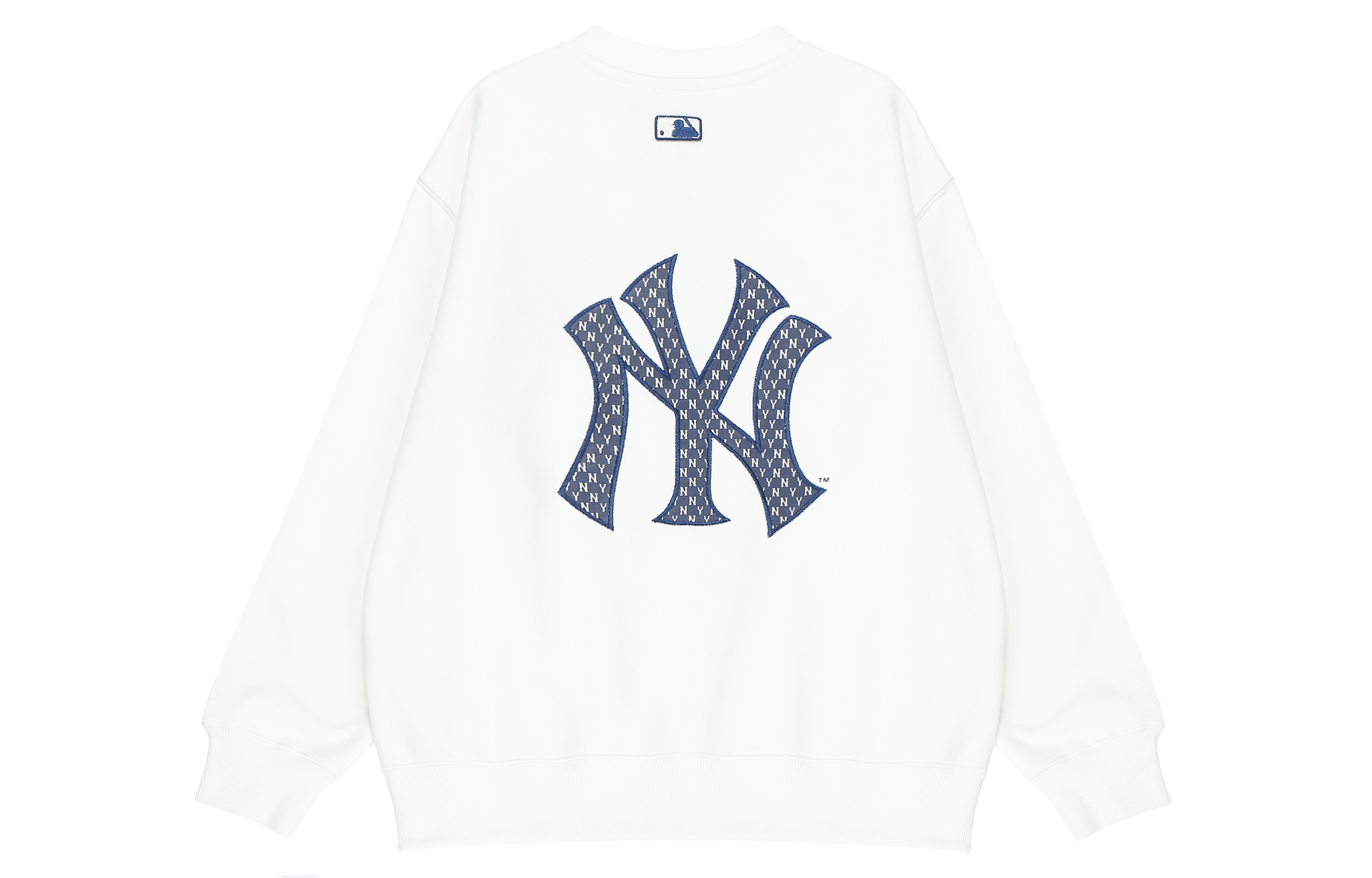 MLB MONOGRAM New York Yankees Sweatshirts Unisex White Crew Neck Moderate Regular