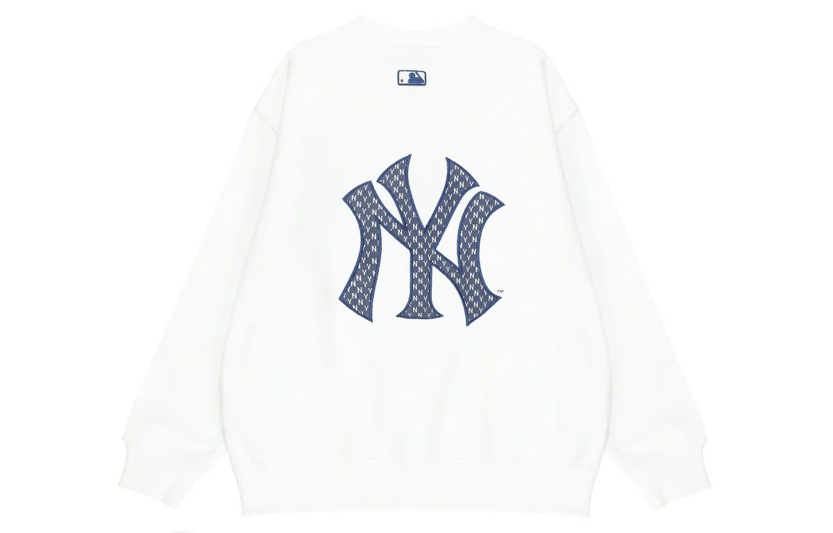 MLB MONOGRAM New York Yankees Sweatshirts Unisex White Crew Neck Moderate