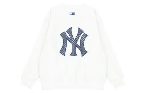 MLB MONOGRAM New York Yankees Sweatshirts Unisex White Crew Neck Moderate