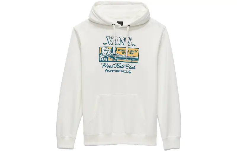 Vans Pool Hall Sweatshirts Unisex White Hooded Moderate Other