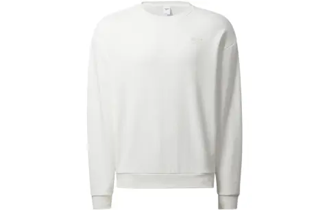 Reebok Sweatshirts Unisex Pink White Crew Neck Moderate Regular
