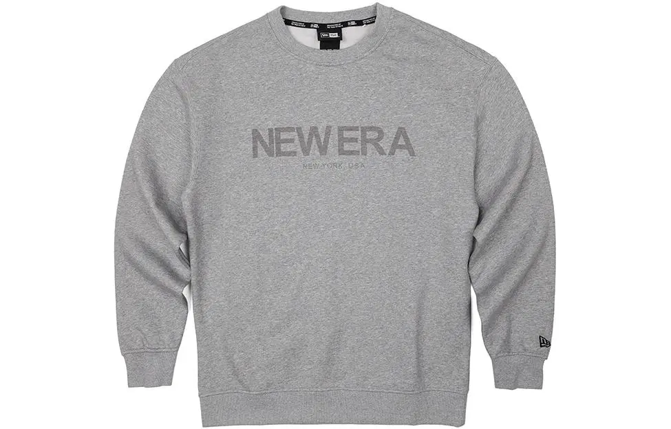 New Era Sweatshirts Unisex Gray Crew Neck Moderate Straight Fit