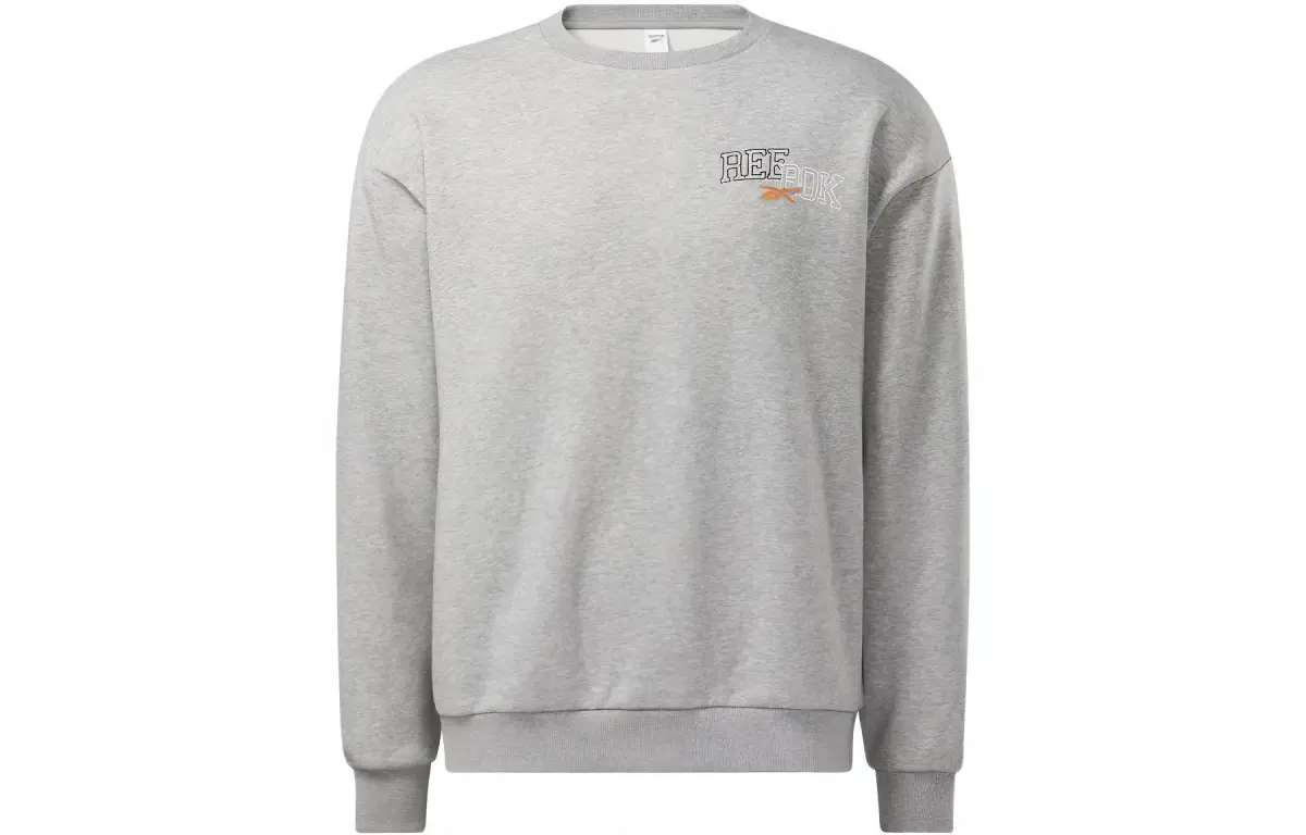 Reebok Sweatshirts Unisex Gray Crew Neck Moderate Straight Fit