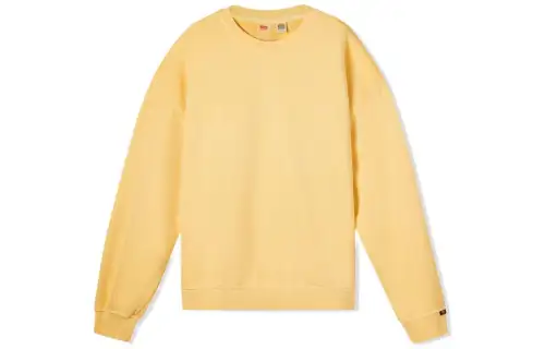 Levis Sweatshirts Men's Yellow Crew Neck Moderate Regular