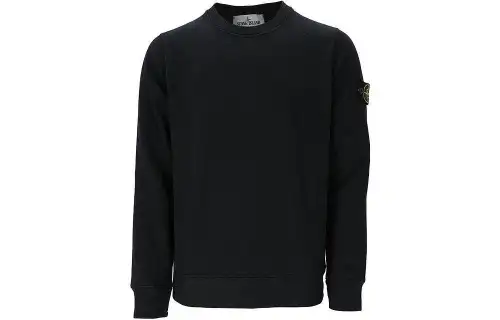 STONE ISLAND Sweatshirts Men's Dark Blue Crew Neck Moderate Regular