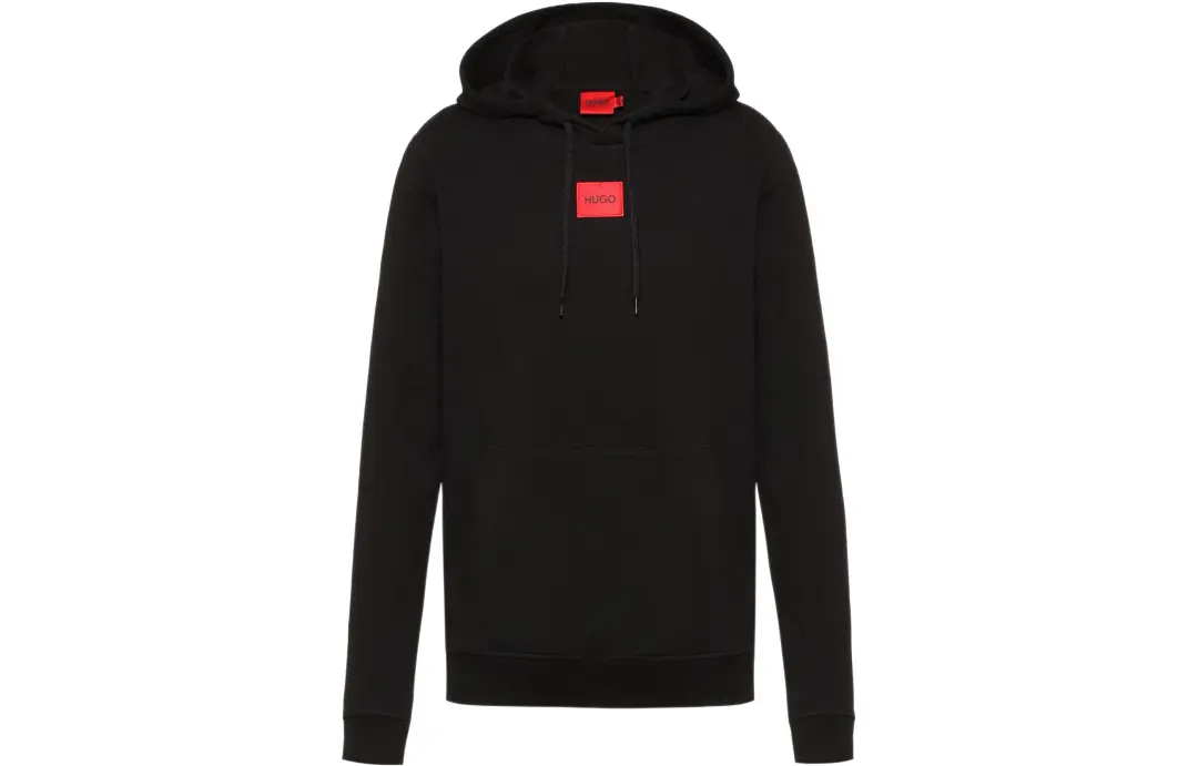 HUGO BOSS Logo Patch Drawstring Hoodie