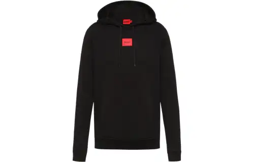 HUGO BOSS Logo Patch Drawstring Hoodie