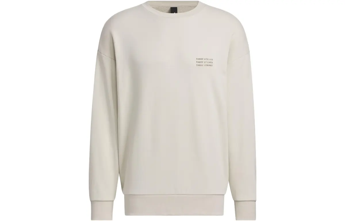 Adidas Sweatshirts Men's Clear Brown Crew Neck Moderate Regular