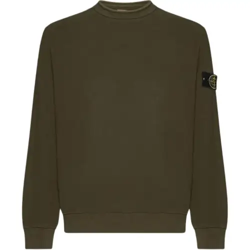 STONE ISLAND Logo Patch Crewneck Sweatshirt