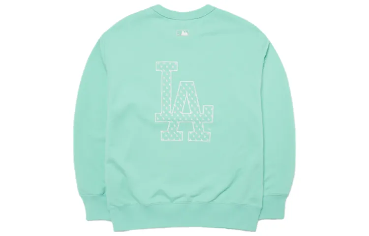 MLB Monogram Sweatshirts Unisex Teal Crew Neck Moderate